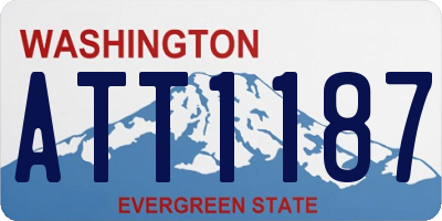 WA license plate ATT1187