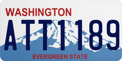 WA license plate ATT1189