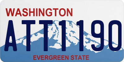 WA license plate ATT1190
