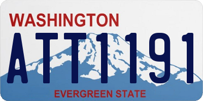 WA license plate ATT1191