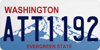 WA license plate ATT1192