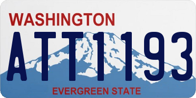 WA license plate ATT1193