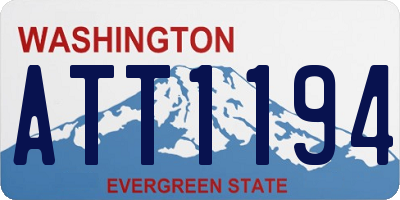 WA license plate ATT1194