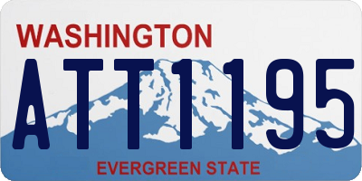 WA license plate ATT1195