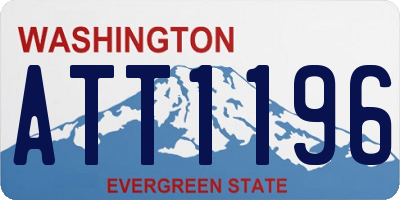 WA license plate ATT1196