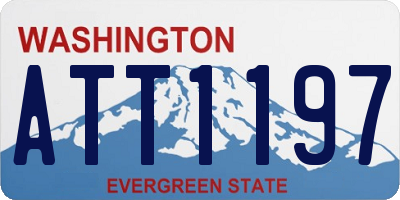 WA license plate ATT1197