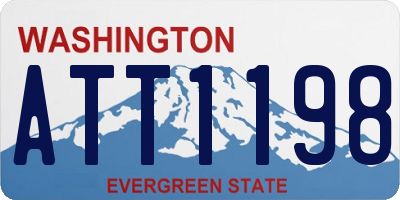 WA license plate ATT1198