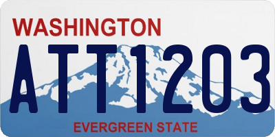 WA license plate ATT1203