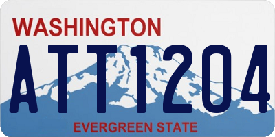 WA license plate ATT1204