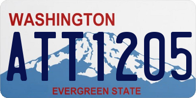 WA license plate ATT1205