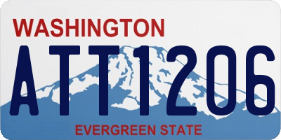 WA license plate ATT1206