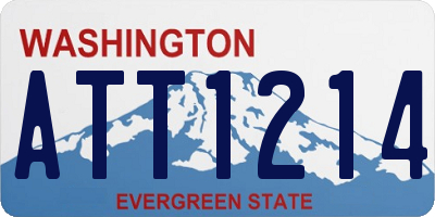 WA license plate ATT1214