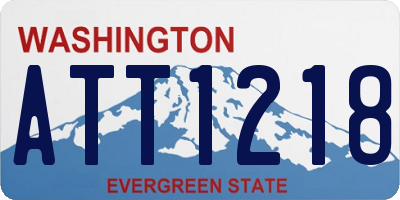 WA license plate ATT1218