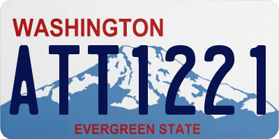 WA license plate ATT1221