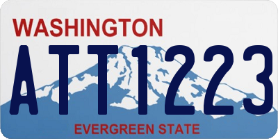 WA license plate ATT1223