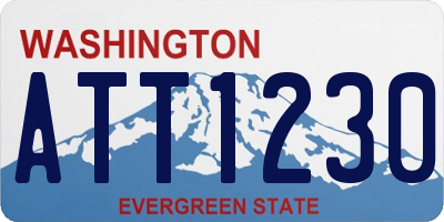 WA license plate ATT1230