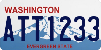 WA license plate ATT1233
