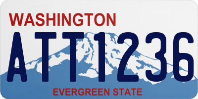WA license plate ATT1236
