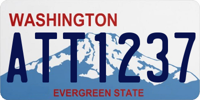 WA license plate ATT1237