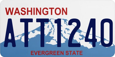 WA license plate ATT1240