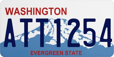 WA license plate ATT1254