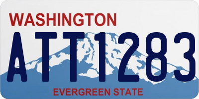 WA license plate ATT1283