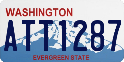 WA license plate ATT1287