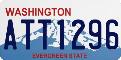 WA license plate ATT1296