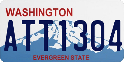 WA license plate ATT1304
