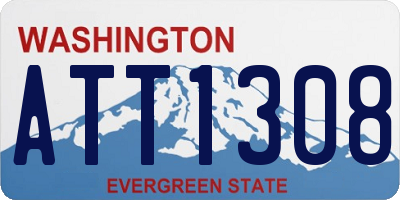 WA license plate ATT1308