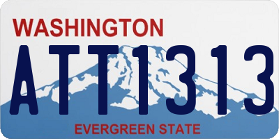 WA license plate ATT1313