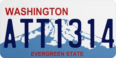 WA license plate ATT1314