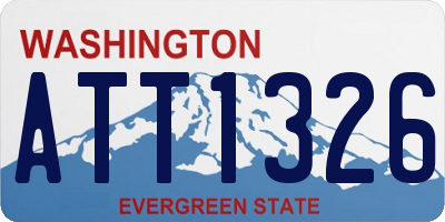 WA license plate ATT1326