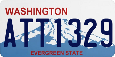 WA license plate ATT1329