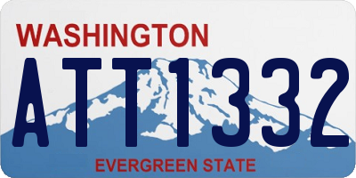 WA license plate ATT1332