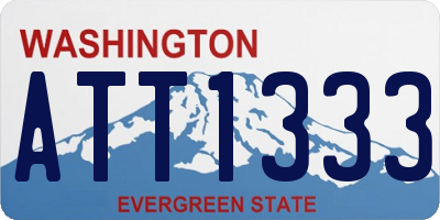 WA license plate ATT1333