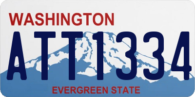 WA license plate ATT1334