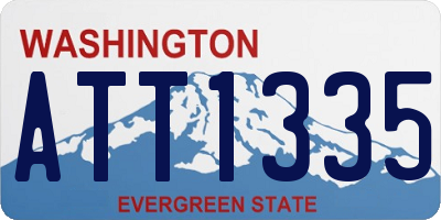 WA license plate ATT1335