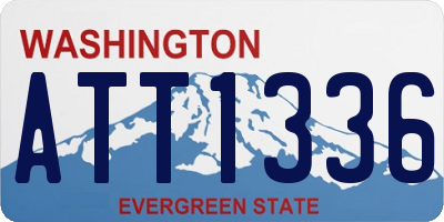 WA license plate ATT1336