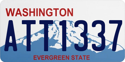 WA license plate ATT1337