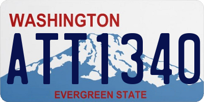 WA license plate ATT1340