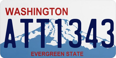 WA license plate ATT1343