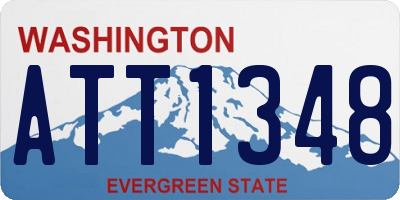 WA license plate ATT1348