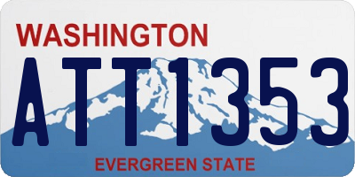 WA license plate ATT1353