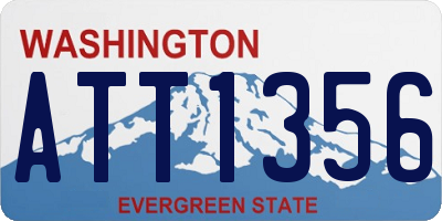 WA license plate ATT1356