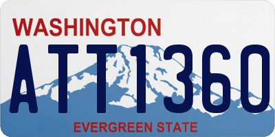 WA license plate ATT1360