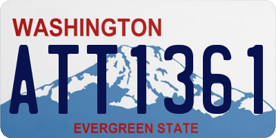 WA license plate ATT1361
