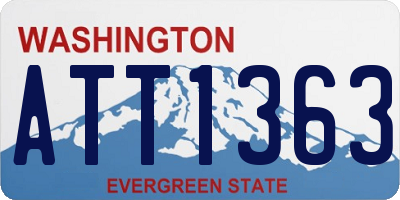 WA license plate ATT1363