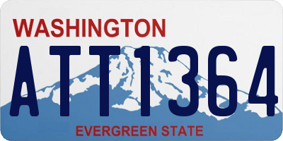 WA license plate ATT1364