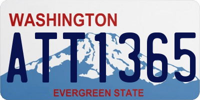 WA license plate ATT1365